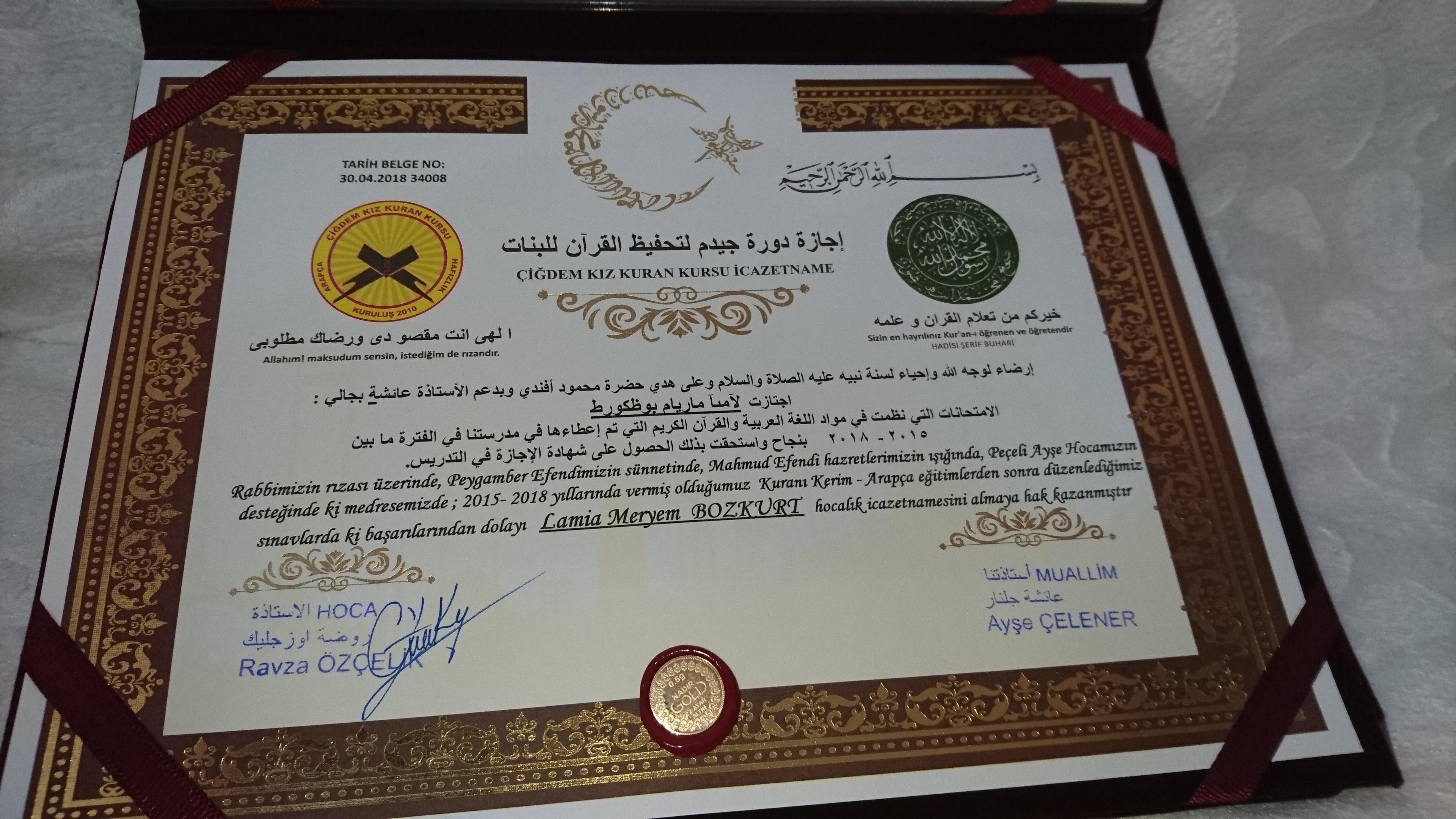 TALEBELERE  HOCALARA KUTLAMALAR